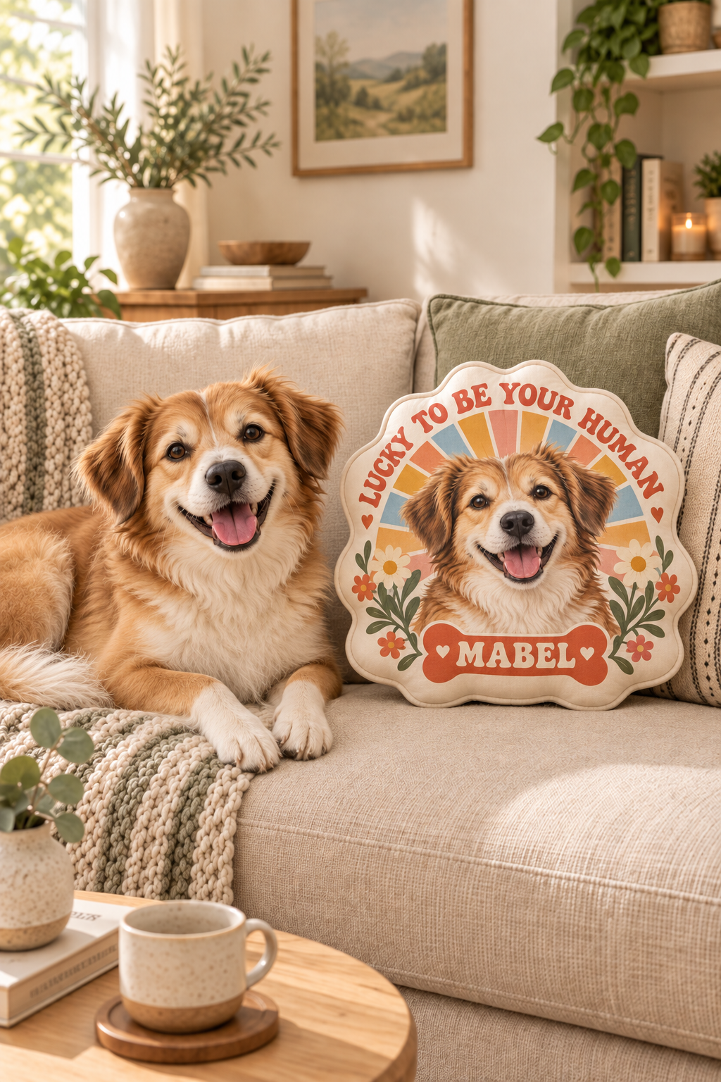 Shaped Pillows — personalized pet gift example