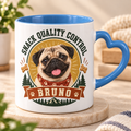 Snack Quality Control — Personalized Pet Heart Handle Mug — close-up example mockup