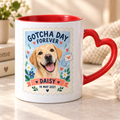 Gotcha Day Forever — Personalized Pet Heart Handle Mug — close-up example mockup
