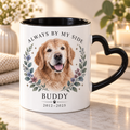 Always by My Side — Personalized Pet Heart Handle Mug — close-up example mockup