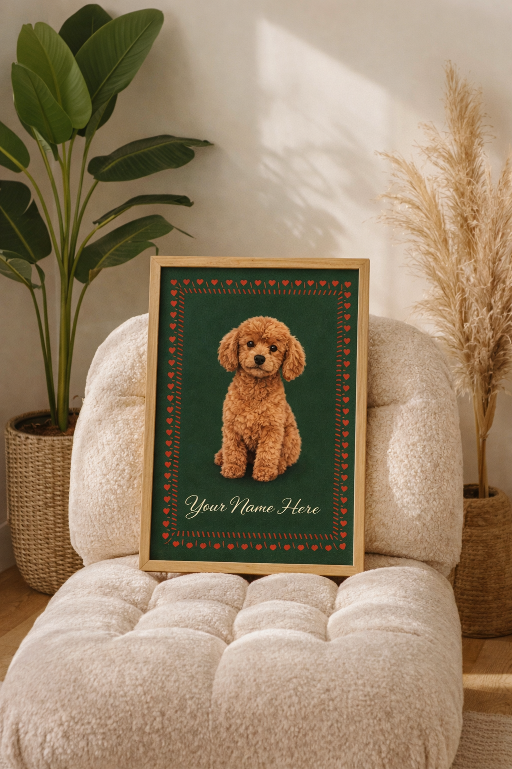 Green Personalized Pet Framed Art Print