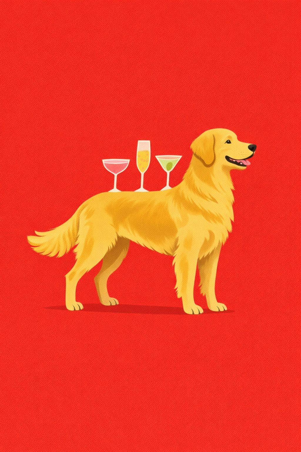 The Happy Hour Hound framed dog art print by Fiorpaw