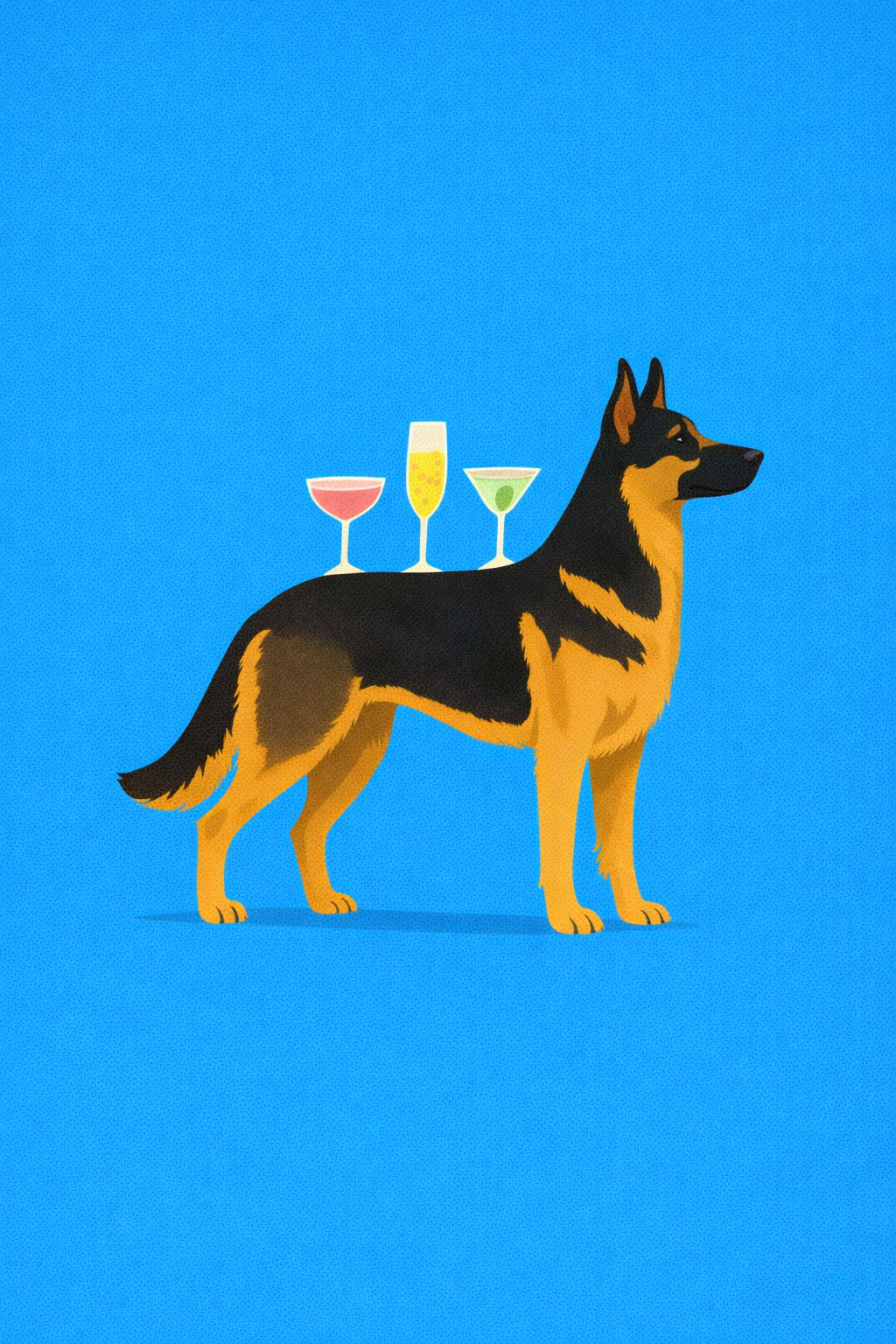 The Lounge Dog framed dog art print by Fiorpaw