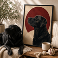 Red Personalized Dog Framed Art Print