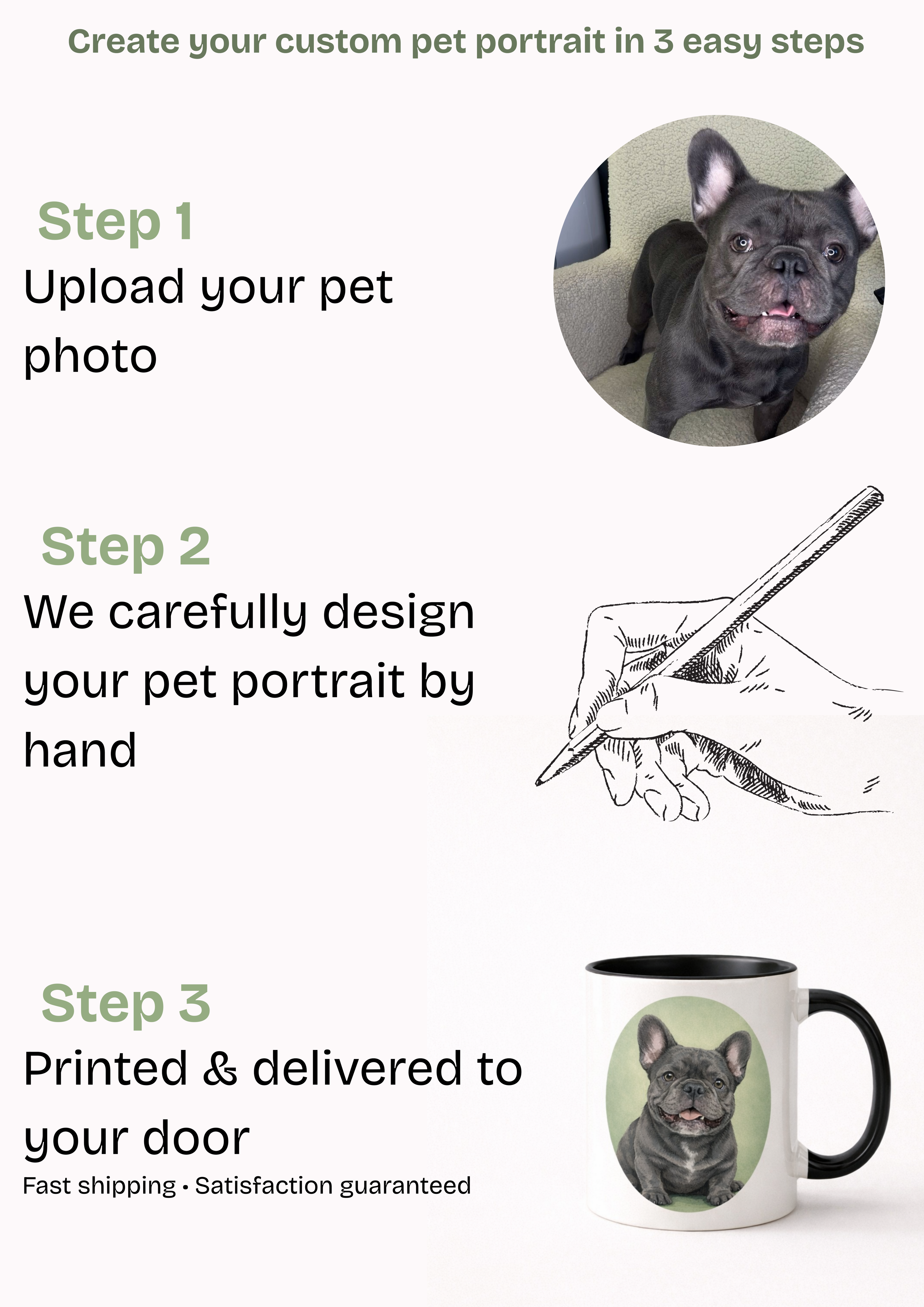 Pastel personalized pet mug