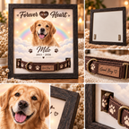Forever in My Heart — Personalized Pet Memorial Frame — product details and close-up mockup