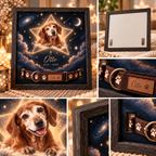 Forever Shining Star — Personalized Pet Memorial Frame — product details and close-up mockup