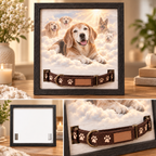 Friends in Heaven — Personalized Pet Memorial Frame — product details and close-up mockup