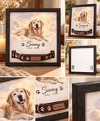 In a Better Place — Personalized Pet Memorial Frame — product details and close-up mockup