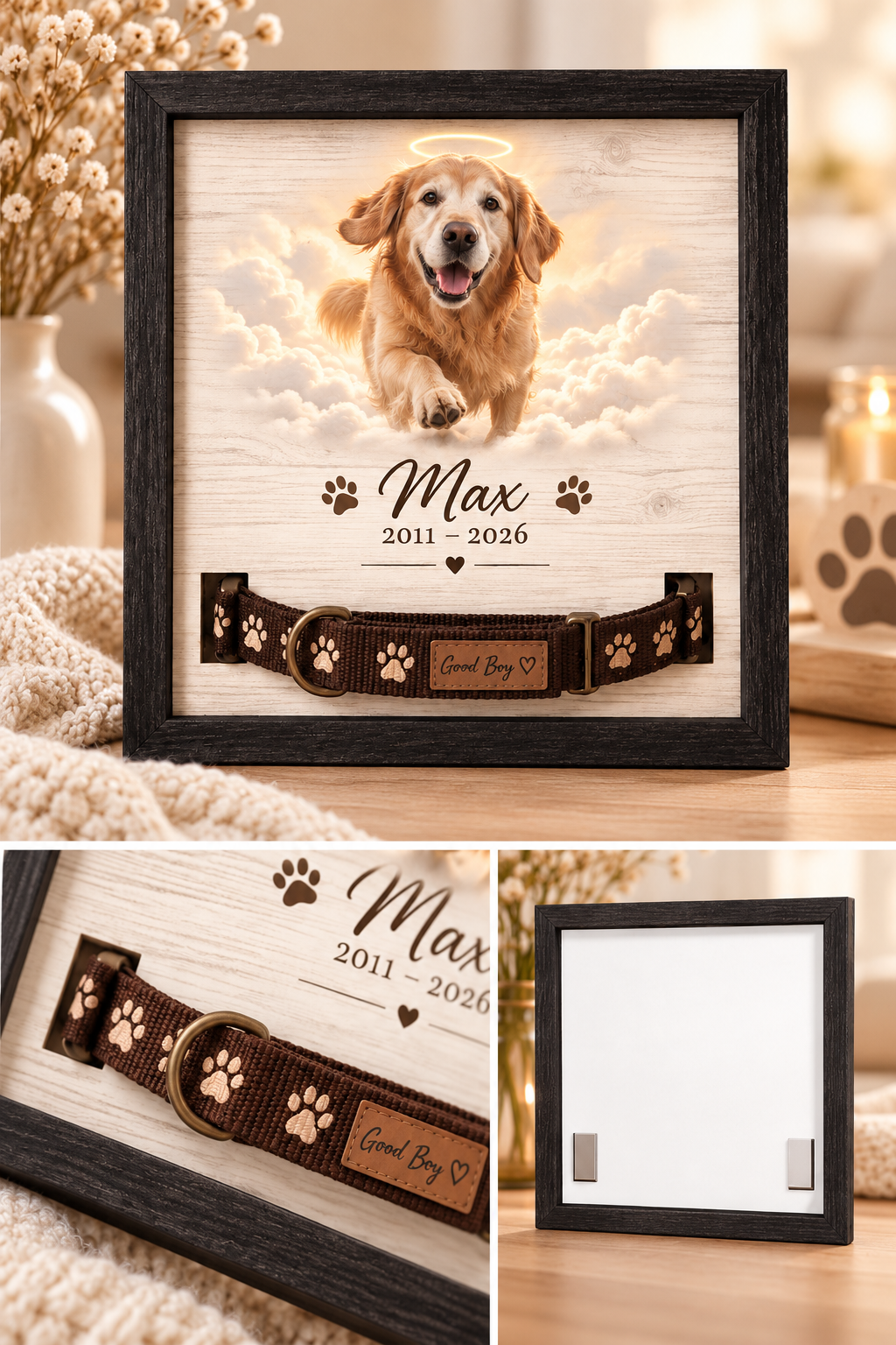Still Running Free — Personalized Pet Memorial Frame — product details and close-up mockup