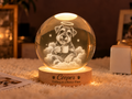 Chilling in a Better Place — Personalized Pet Crystal Globe Lamp — supplied primary design mockup