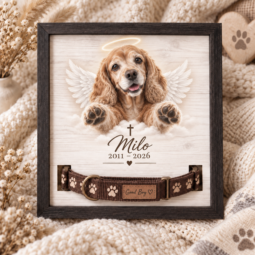 Still Feeling Hugged — Personalized Pet Memorial Frame — supplied primary design mockup