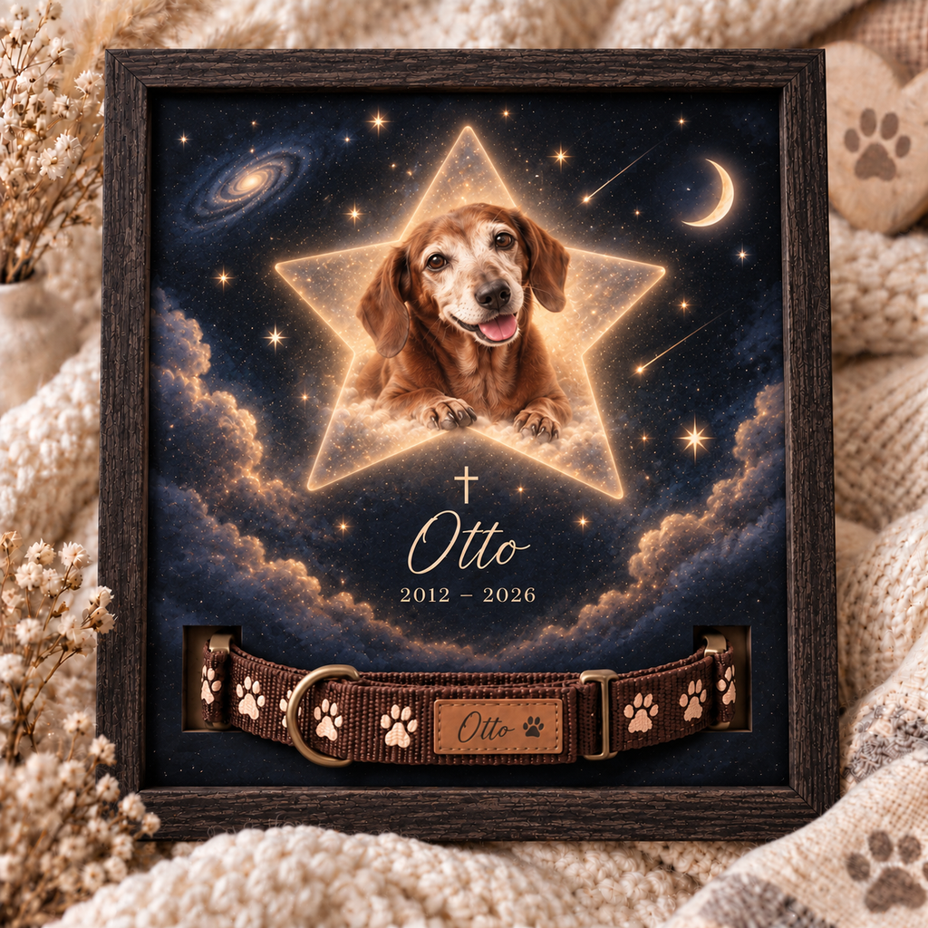 Forever Shining Star — Personalized Pet Memorial Frame — supplied primary design mockup