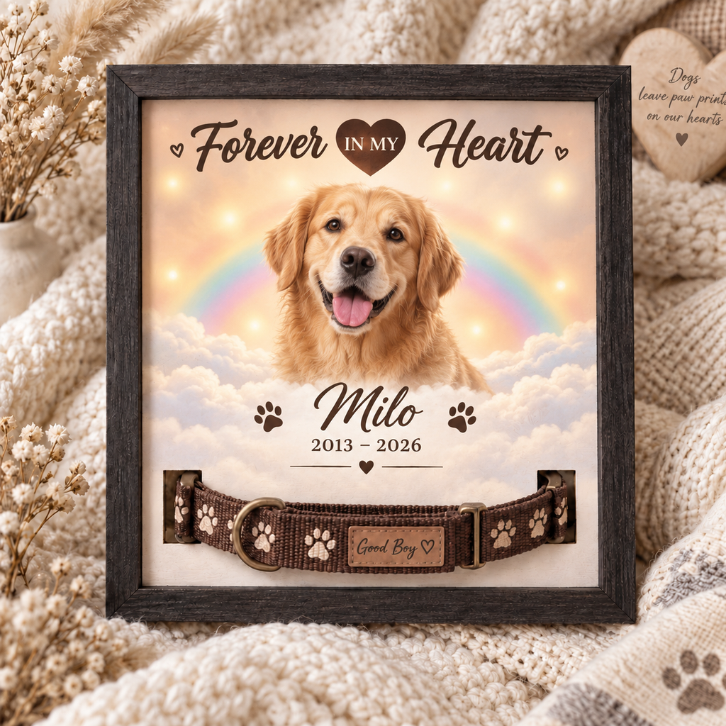 Forever in My Heart — Personalized Pet Memorial Frame — supplied primary design mockup