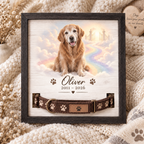 Rainbow Road Home — Personalized Pet Memorial Frame — supplied primary design mockup