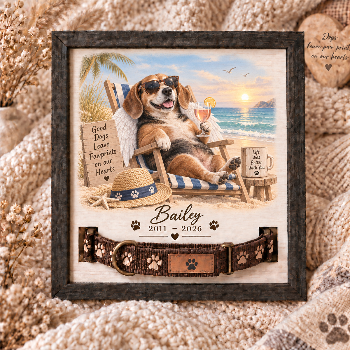 Heavenly Happy Hour — Personalized Pet Memorial Frame — supplied primary design mockup
