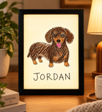 Pawtrait Sketch — Personalized Pet Light-Up Frame — supplied primary design mockup