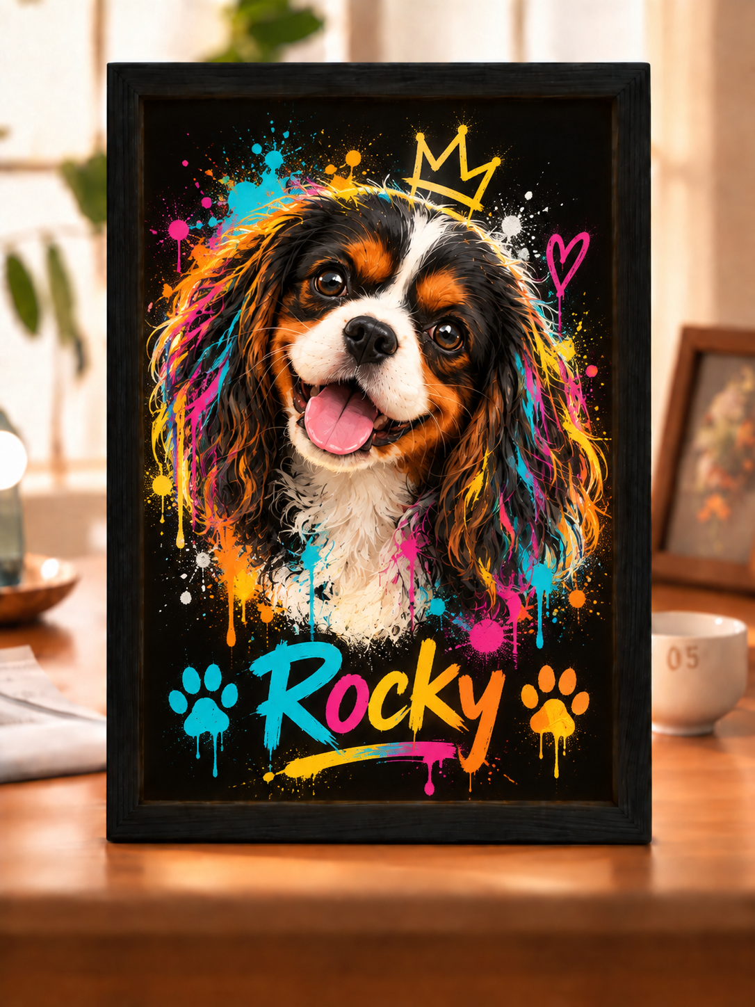 Graffiti Pawtrait — Personalized Pet Light-Up Frame — supplied primary design mockup