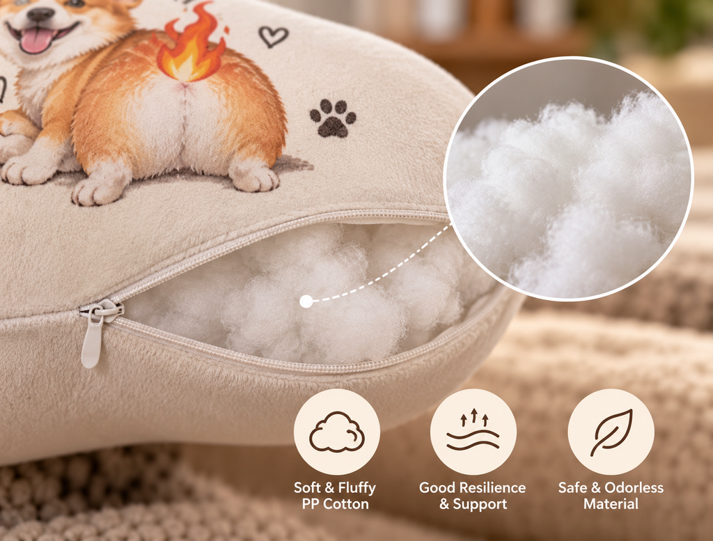 Hot Butt Club — Personalized Pet Shaped Pillow — additional product-detail mockup
