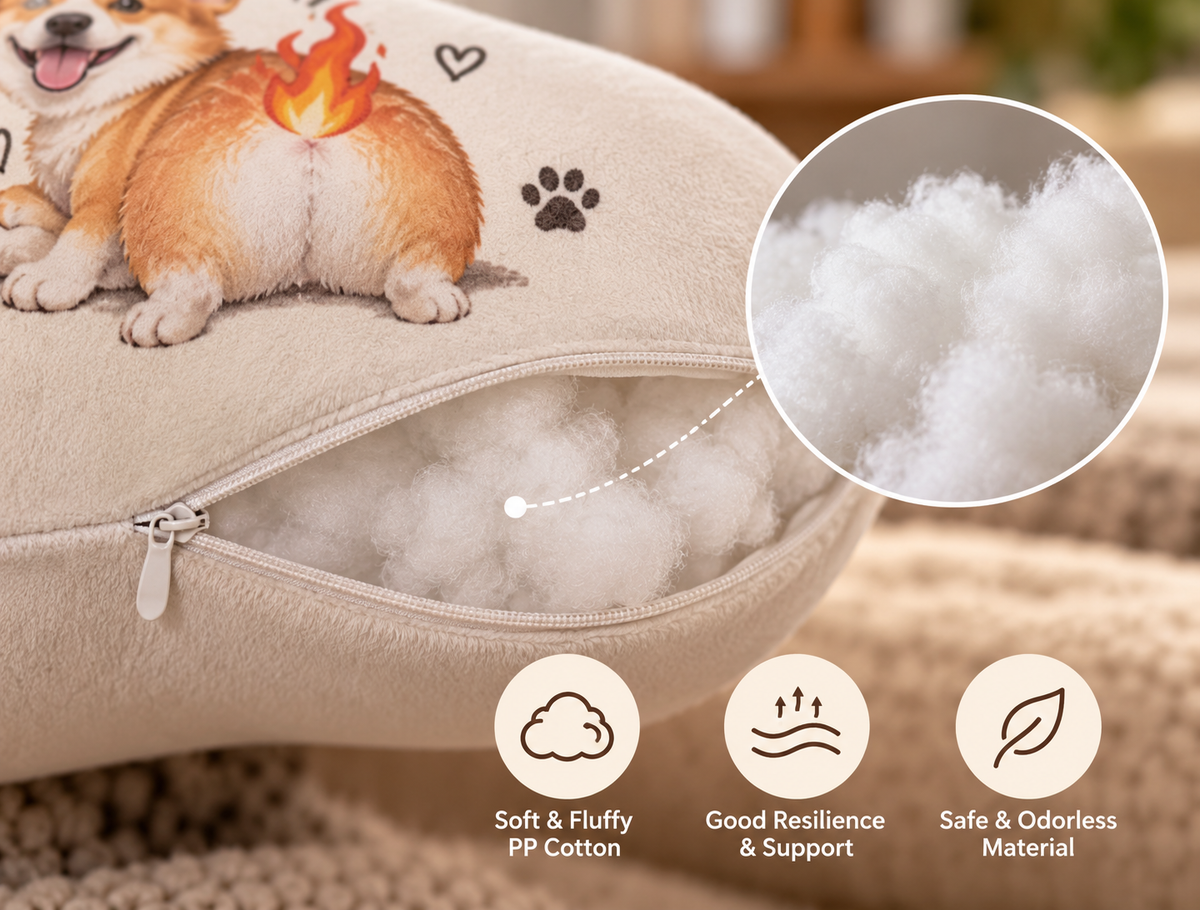 Hot Butt Club — Personalized Pet Shaped Pillow — additional product-detail mockup