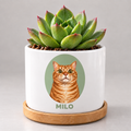 Sage Portrait — Personalized Pet Plant Pot — coordinated studio mockup