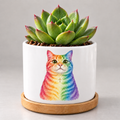 Rainbow Soul — Personalized Pet Plant Pot — coordinated studio mockup