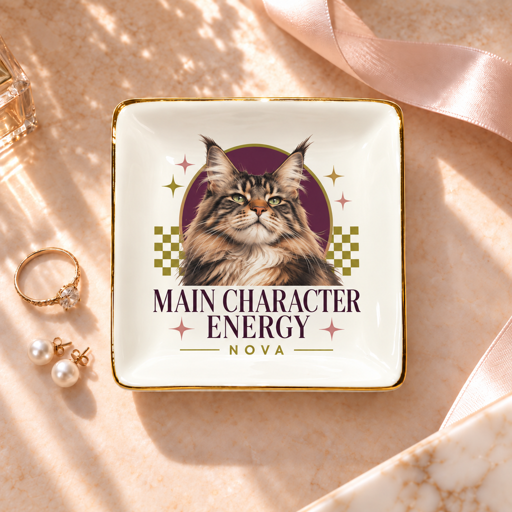 Main Character Energy — Personalized Pet Ring Dish — supplied aligned primary mockup