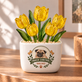 snack quality control personalized pet glass tulip pot — primary design mockup