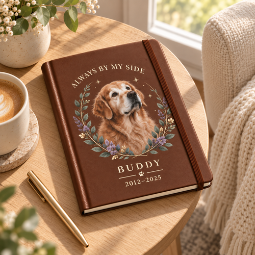 Always by My Side — Personalized Pet Journal — lifestyle example mockup