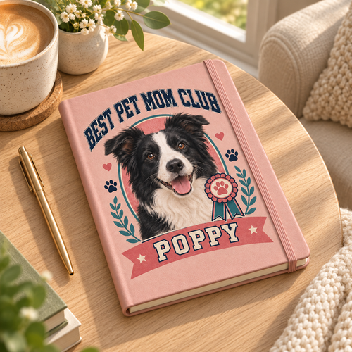 Best Pet Mom Club — Personalized Pet Journal — lifestyle example mockup