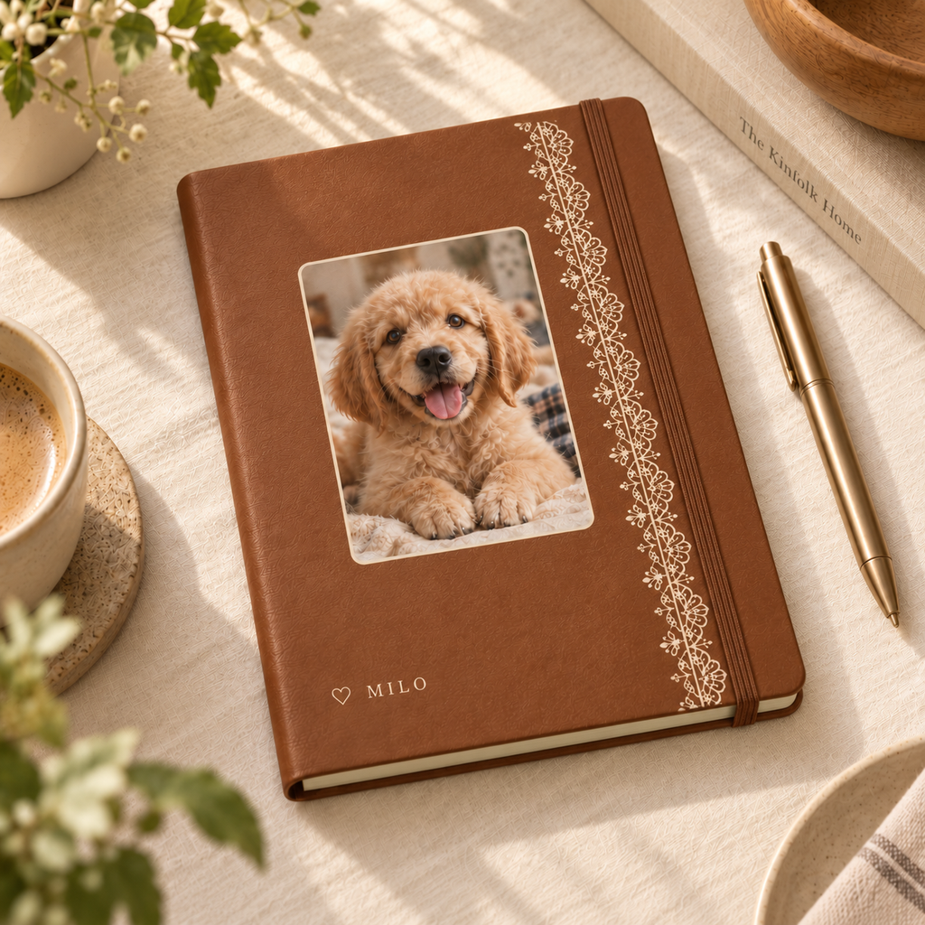 Botanical Chapters — Personalized Pet Journal — aligned primary example mockup