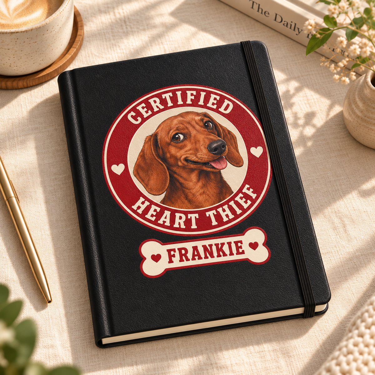 Certified Heart Thief — Personalized Pet Journal — aligned primary example mockup