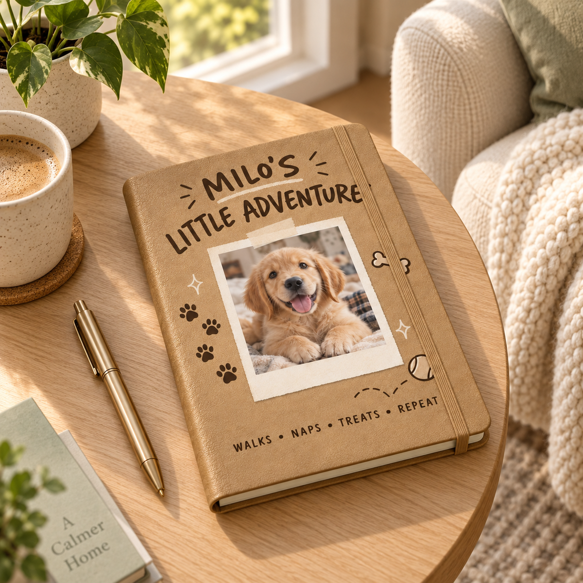 Little Adventures — Personalized Pet Journal — lifestyle example mockup