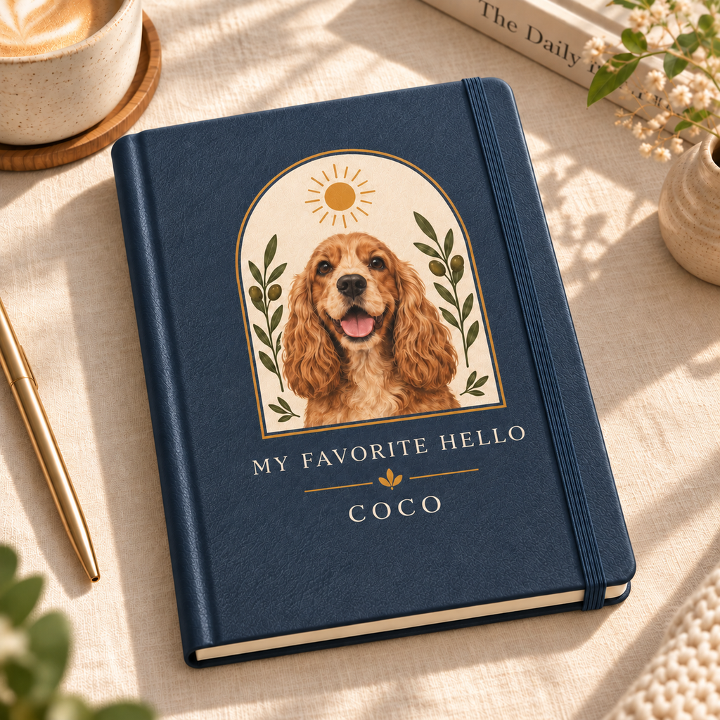 My Favorite Hello — Personalized Pet Journal — aligned primary example mockup