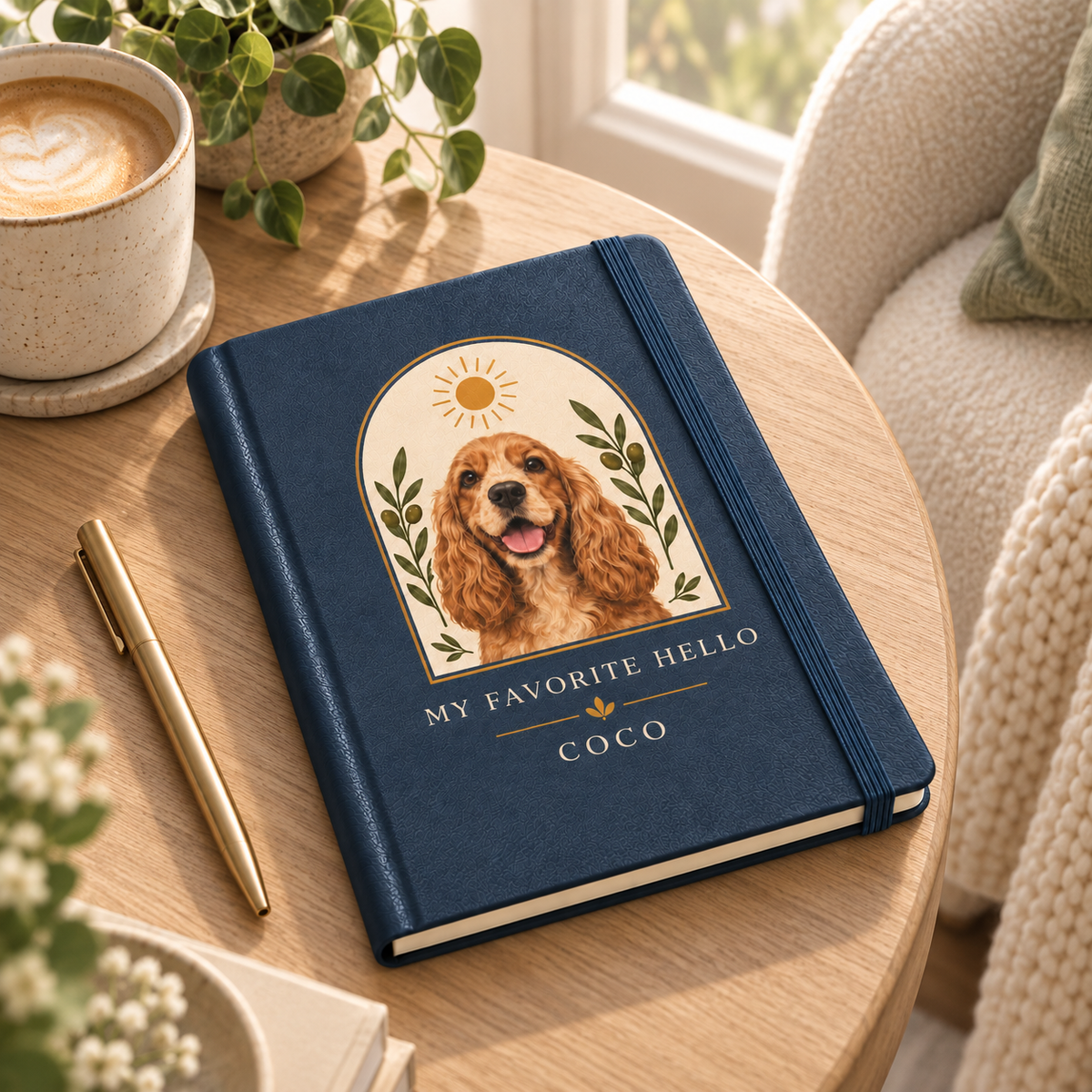 My Favorite Hello — Personalized Pet Journal — lifestyle example mockup