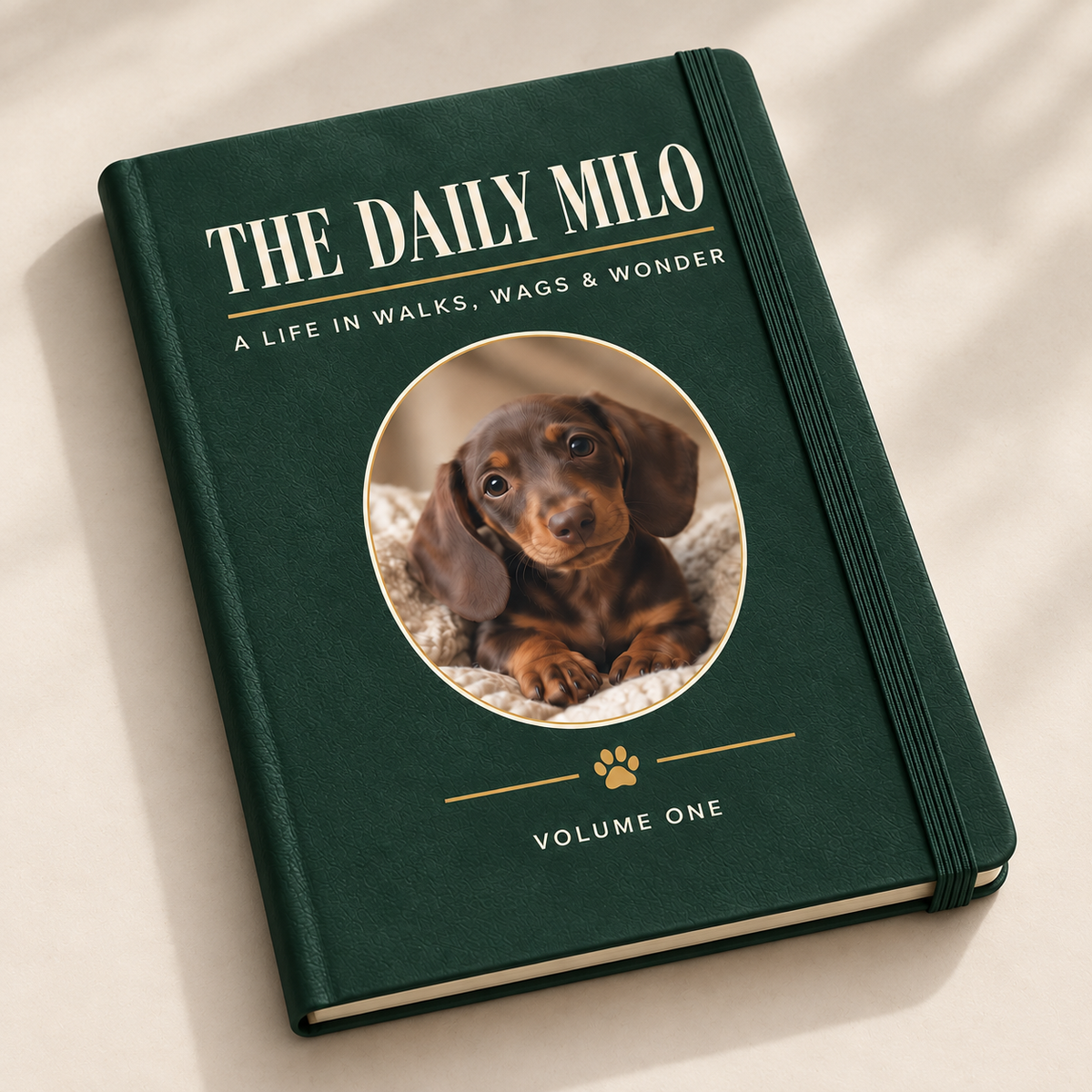The Daily Companion — Personalized Pet Journal — close-up example mockup